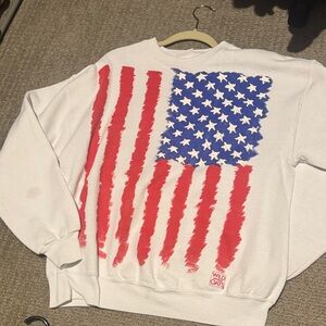 Vintage American flag crewneck